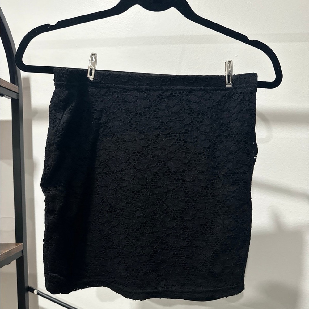 Elegant Black Lace Skirt